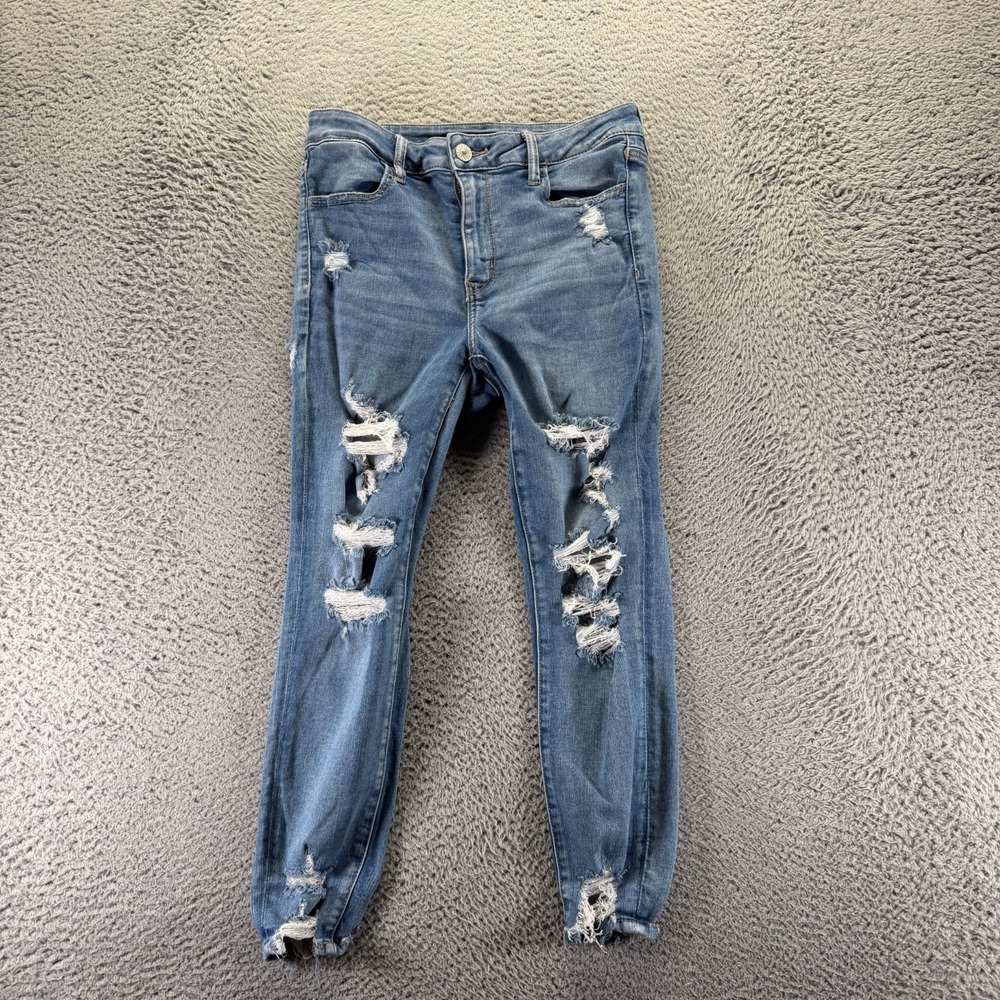 American Eagle Outfitters Ne(x)t Level Jeans Womens 10 Blue Cotton Denim Jegging